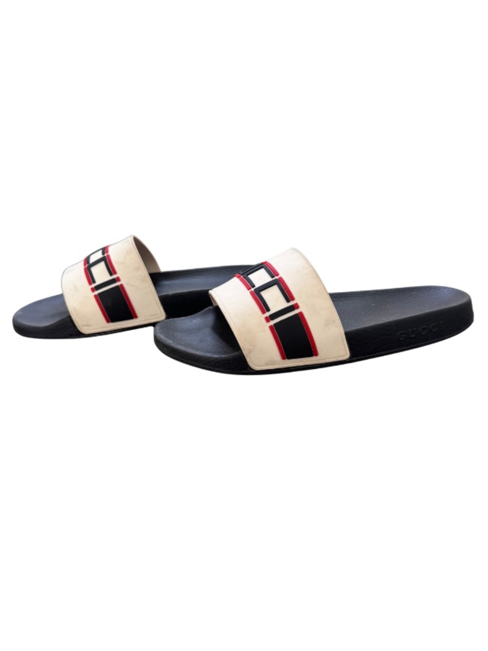 ✨Gucci Pursuit Rubber Slides Sandals Black Red White Men’s Size 10 ✨ - Picture 4 of 7